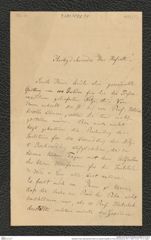 Nachlass Franz Steindachner, Brief von Eduard Graeffe an Franz Steindachner (25.11.189?), Inv.Nr. 173.14, Seite 1